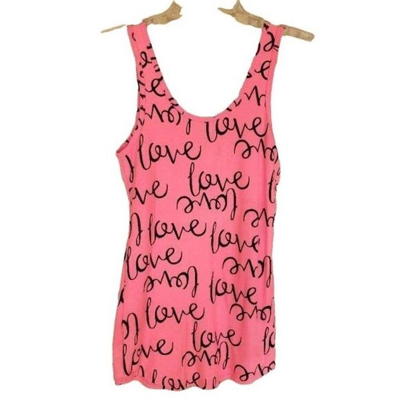 Women's PINK Love Graphic Tank Top Soft and Stretchy Athletic Tank Medium NWOT - Picture 4 of 4